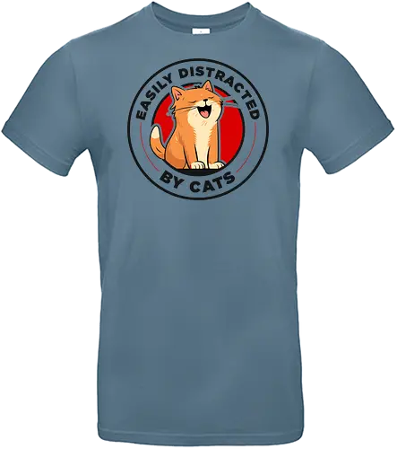 Katzen Lenken Mich Leicht Ab Lustiges Katzenliebhaber Design  - Katzenliebhaber, lustige Katze, leicht abgelenkt von Katzen, Geschenk Katzenmama, Geschenk Katzenpapa, orange Tabby Katze, süßes Katzendesign, Katzen Abzeichen Logo, Retro Katze, verrückte Katzenfrau, Geschenk Katzenbesitzer, Tierliebhaber, Katzenhumor, lustiges Tierzitat, Geschenk für Katzenmenschen, Tabby Katzenliebhaber, katzenverrückt, Geschenk für Katzenliebhaber, Tierfreund, Katzenfan, süßes Kätzchen Design, Katzenzitat, Vintage Abzeichen Katze, Geburtstagsgeschenk Katzenliebhaber, Geschenk Tiermama - Standard T-Shirt