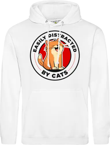 Katzen Lenken Mich Leicht Ab Lustiges Katzenliebhaber Design  - Katzenliebhaber, lustige Katze, leicht abgelenkt von Katzen, Geschenk Katzenmama, Geschenk Katzenpapa, orange Tabby Katze, süßes Katzendesign, Katzen Abzeichen Logo, Retro Katze, verrückte Katzenfrau, Geschenk Katzenbesitzer, Tierliebhaber, Katzenhumor, lustiges Tierzitat, Geschenk für Katzenmenschen, Tabby Katzenliebhaber, katzenverrückt, Geschenk für Katzenliebhaber, Tierfreund, Katzenfan, süßes Kätzchen Design, Katzenzitat, Vintage Abzeichen Katze, Geburtstagsgeschenk Katzenliebhaber, Geschenk Tiermama - Standard Hoodie
