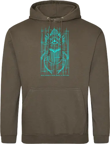 CODE_BASE_IS_SHIT // #00FFFF - cyberpunk, code, programming, nerd, rrg.exe, shit code, tech humor, developer, admin, bug, scarab, computer bug, dark art, glitch, geek - Standard Hoodie