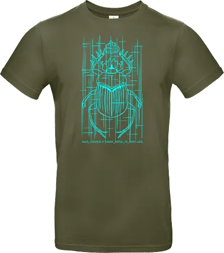 CODE_BASE_IS_SHIT // #00FFFF - cyberpunk, code, programming, nerd, rrg.exe, shit code, tech humor, developer, admin, bug, scarab, computer bug, dark art, glitch, geek - Standard T-Shirt