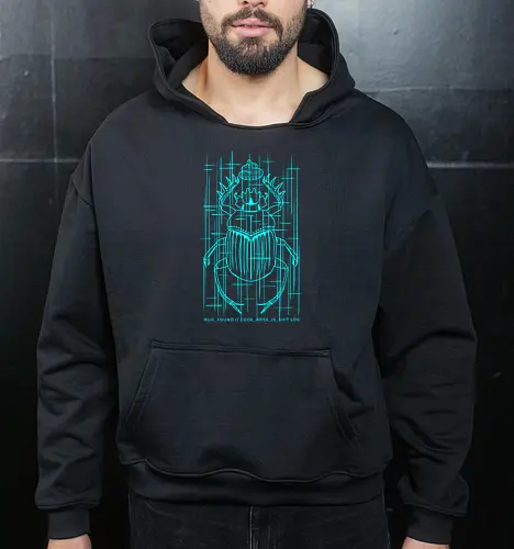 CODE_BASE_IS_SHIT // #00FFFF - cyberpunk, code, programming, nerd, rrg.exe, shit code, tech humor, developer, admin, bug, scarab, computer bug, dark art, glitch, geek - Cropped Hoodie