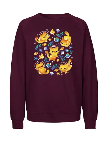 Kittens of the Sea – Cats and Fish - Fairtrade Sweatshirt