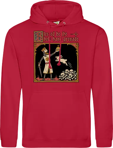 King Rabbit Medieval - King, King Arthur, Rabbit, Medieval, Classic Movie, Classic, Classic Movies, British, Comedy, Movies, Movie, Fantasy, Adventure, Rpg, Fun, Funny, Holy Grail, Skull, Bones - Standard Hoodie