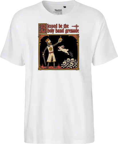 King Rabbit Medieval - King, King Arthur, Rabbit, Medieval, Classic Movie, Classic, Classic Movies, British, Comedy, Movies, Movie, Fantasy, Adventure, Rpg, Fun, Funny, Holy Grail, Skull, Bones - Fairtrade T-Shirt