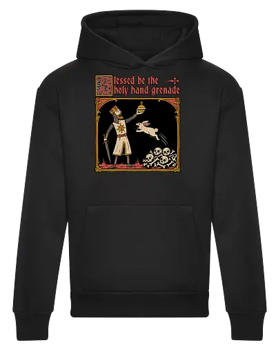 King Rabbit Medieval - King, King Arthur, Rabbit, Medieval, Classic Movie, Classic, Classic Movies, British, Comedy, Movies, Movie, Fantasy, Adventure, Rpg, Fun, Funny, Holy Grail, Skull, Bones - Heavyweight Hoodie