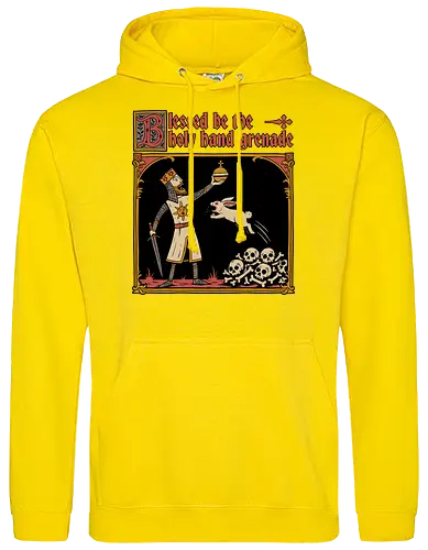 King Rabbit Medieval - King, King Arthur, Rabbit, Medieval, Classic Movie, Classic, Classic Movies, British, Comedy, Movies, Movie, Fantasy, Adventure, Rpg, Fun, Funny, Holy Grail, Skull, Bones - Standard Hoodie