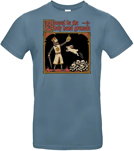 King Rabbit Medieval - King, King Arthur, Rabbit, Medieval, Classic Movie, Classic, Classic Movies, British, Comedy, Movies, Movie, Fantasy, Adventure, Rpg, Fun, Funny, Holy Grail, Skull, Bones - Standard T-Shirt
