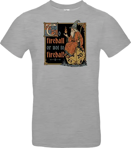 Medieval Wizard Fireball - Medieval, Wizard Hat, Wizard, Wizard Humor, Black Mage, Mage, Sorcery, Sorcerer, Swords And Sorcery, Magic, Magical, Ritual, Fireball, Rpg, Role-play, Role-playing, Roleplay Game, Role-playing Game, Roleplaying, Roleplaying Game, Fantasy, Adventure, Meme, Fun, Funny, Shakespeare, William Shakespeare, D20, Dungeon Master, Dungeons, Dungeon, Fire - Standard T-Shirt