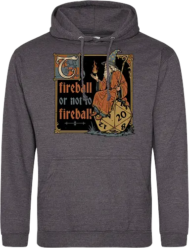 Medieval Wizard Fireball - Medieval, Wizard Hat, Wizard, Wizard Humor, Black Mage, Mage, Sorcery, Sorcerer, Swords And Sorcery, Magic, Magical, Ritual, Fireball, Rpg, Role-play, Role-playing, Roleplay Game, Role-playing Game, Roleplaying, Roleplaying Game, Fantasy, Adventure, Meme, Fun, Funny, Shakespeare, William Shakespeare, D20, Dungeon Master, Dungeons, Dungeon, Fire - Standard Hoodie