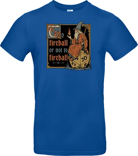 Medieval Wizard Fireball - Medieval, Wizard Hat, Wizard, Wizard Humor, Black Mage, Mage, Sorcery, Sorcerer, Swords And Sorcery, Magic, Magical, Ritual, Fireball, Rpg, Role-play, Role-playing, Roleplay Game, Role-playing Game, Roleplaying, Roleplaying Game, Fantasy, Adventure, Meme, Fun, Funny, Shakespeare, William Shakespeare, D20, Dungeon Master, Dungeons, Dungeon, Fire - Standard T-Shirt