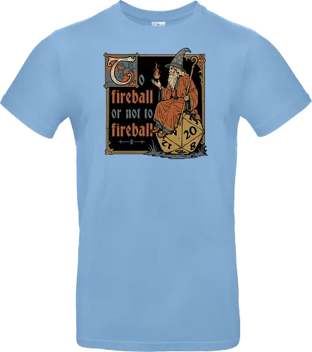 Medieval Wizard Fireball - Medieval, Wizard Hat, Wizard, Wizard Humor, Black Mage, Mage, Sorcery, Sorcerer, Swords And Sorcery, Magic, Magical, Ritual, Fireball, Rpg, Role-play, Role-playing, Roleplay Game, Role-playing Game, Roleplaying, Roleplaying Game, Fantasy, Adventure, Meme, Fun, Funny, Shakespeare, William Shakespeare, D20, Dungeon Master, Dungeons, Dungeon, Fire - Standard T-Shirt