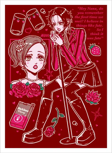 Nana Osaki Fate Brought Us Together - Nana manga, Ai Yazawa, punk romance, shoujo aesthetic, Nana Osaki, anime gift for her, otaku fashion, fate and love - Artprint