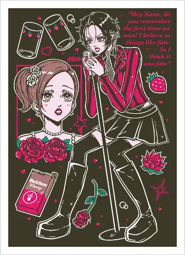 Nana Osaki Fate Brought Us Together - Nana manga, Ai Yazawa, punk romance, shoujo aesthetic, Nana Osaki, anime gift for her, otaku fashion, fate and love - Artprint