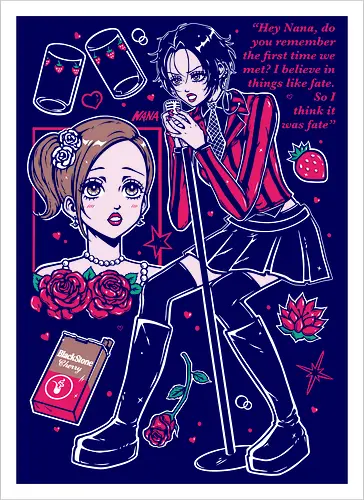Nana Osaki Fate Brought Us Together - Nana manga, Ai Yazawa, punk romance, shoujo aesthetic, Nana Osaki, anime gift for her, otaku fashion, fate and love - Artprint