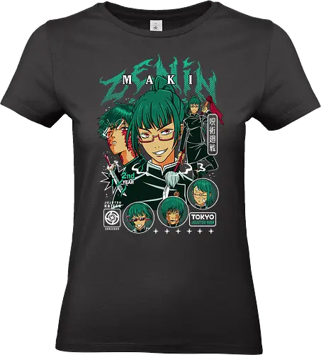 Maki Zenin Jujutsu Warrior Spirit - maki zenin, Jujutsu, strong female character, shonen warrior, anime girl power, manga illustration, jjk gift, weeb apparel - Standard T-Shirt (Women)