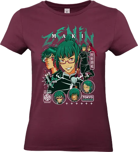 Maki Zenin Jujutsu Warrior Spirit - maki zenin, Jujutsu, strong female character, shonen warrior, anime girl power, manga illustration, jjk gift, weeb apparel - Standard T-Shirt (Women)