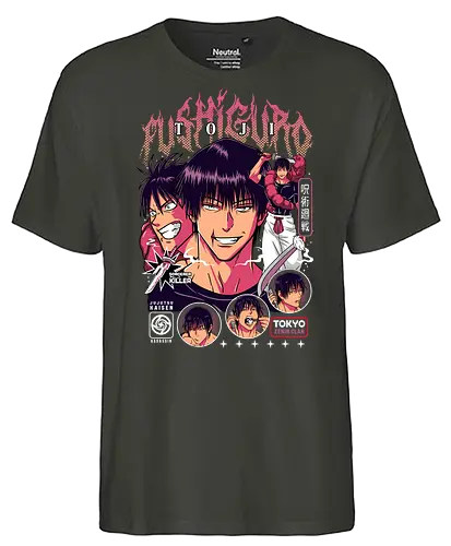 Toji Fushiguro JJK Apex Predator - toji fushiguro, Jujutsu, sorcerer killer, dark anime villain, intense manga art, anime collector gift, jjk lore, powerful character - Fairtrade T-Shirt
