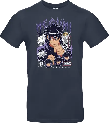 Megumi Fushiguro JJK Ten Shadows Unleashed - megumi fushiguro, Jujutsu, ten shadows technique, dark brooding anime, shonen manga hero, jjk fan art, anime gift for him, otaku tee - Standard T-Shirt
