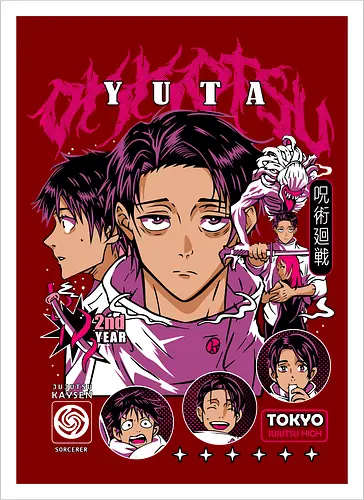 Yuta Okkotsu JJK Special Grade Rising - yuta okkotsu, Jujutsu, special grade student, rika cursed spirit, jjk volume zero, anime fan art, pink aesthetic anime, otaku birthday gift - Artprint