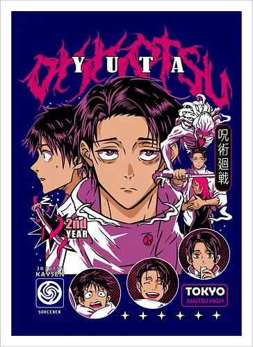 Yuta Okkotsu JJK Special Grade Rising - yuta okkotsu, Jujutsu, special grade student, rika cursed spirit, jjk volume zero, anime fan art, pink aesthetic anime, otaku birthday gift - Artprint