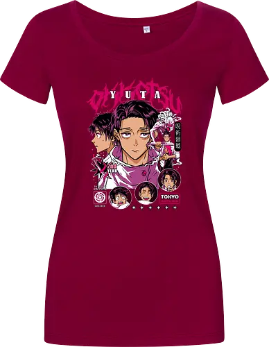 Yuta Okkotsu JJK Special Grade Rising - yuta okkotsu, Jujutsu, special grade student, rika cursed spirit, jjk volume zero, anime fan art, pink aesthetic anime, otaku birthday gift - Women T-Shirt