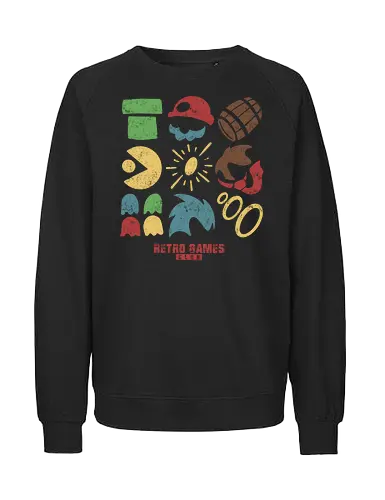 the retro club  - monster, daddy, infected, high risk, parasytes, game, retro, classic, video game, monstrous humanoid, horror, halloween, nightmare, post apocalypse, executioner, creature - Fairtrade Sweatshirt
