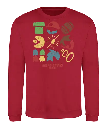 the retro club  - monster, daddy, infected, high risk, parasytes, game, retro, classic, video game, monstrous humanoid, horror, halloween, nightmare, post apocalypse, executioner, creature - Sweatshirt