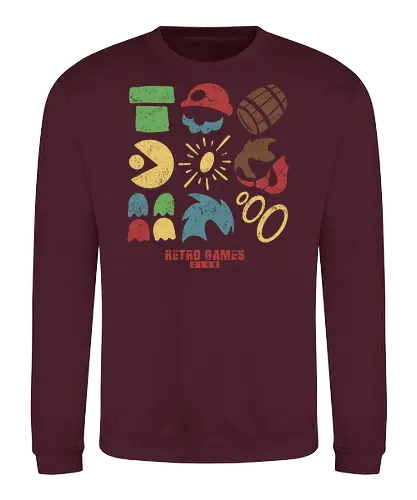 the retro club  - monster, daddy, infected, high risk, parasytes, game, retro, classic, video game, monstrous humanoid, horror, halloween, nightmare, post apocalypse, executioner, creature - Sweatshirt