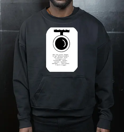 Dinge, die sie nicht in der Öffentlichkeit tun sollten - Überwachung, Kamera, KI, Kontrolle, Privatspäre - Cropped Sweatshirt