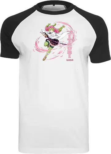 Slayer Mitsuri Kanroji Love Hashira Anime Design - Slayer, Mitsuri, Mitsuri Kanroji, Love Hashira, Hashira, Anime, Manga, Kimetsu no Yaiba, Otaku, Japan Anime, Anime Girl, Kawaii, Geschenk Anime, Geek - Raglan T-Shirt