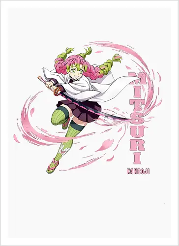 Slayer Mitsuri Kanroji Love Hashira Anime Design - Slayer, Mitsuri, Mitsuri Kanroji, Love Hashira, Hashira, Anime, Manga, Kimetsu no Yaiba, Otaku, Japan Anime, Anime Girl, Kawaii, Geschenk Anime, Geek - Artprint