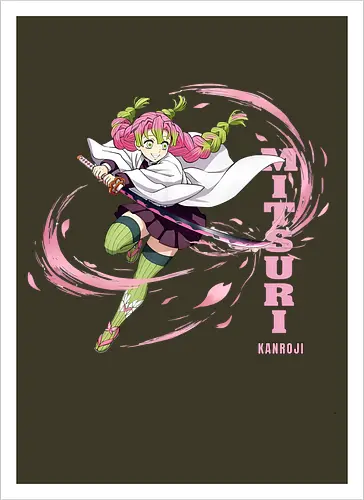 Slayer Mitsuri Kanroji Love Hashira Anime Design - Slayer, Mitsuri, Mitsuri Kanroji, Love Hashira, Hashira, Anime, Manga, Kimetsu no Yaiba, Otaku, Japan Anime, Anime Girl, Kawaii, Geschenk Anime, Geek - Artprint