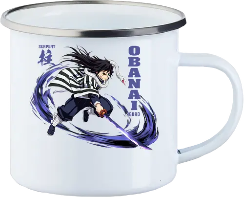 Slayer Obanai Iguro Serpent Hashira Anime Design - Slayer, Obanai, Obanai Iguro, Serpent Hashira, Hashira, Anime, Manga, Kimetsu no Yaiba, Otaku, Japan Anime, Anime Fan, Schlange, Geschenk Anime, Geek - Enamel Mug