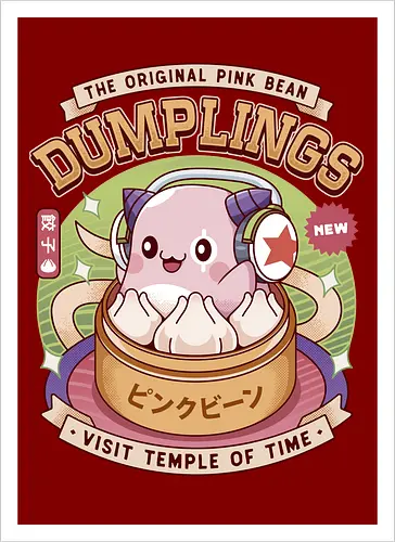Pink Bean Dumplings Vintage