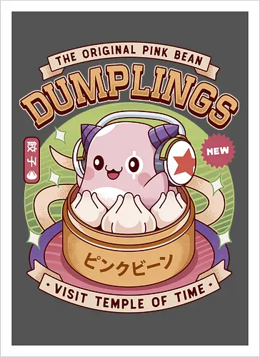 Pink Bean Dumplings Vintage