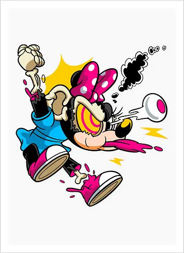 Freaky Explodierte Mäusedame - Cartoon Horror Underground