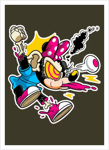 Freaky Explodierte Mäusedame - Cartoon Horror Underground