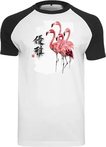 Flamingos – Japanischer Zen Aquarellstil