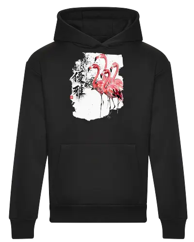 Flamingos – Japanischer Zen Aquarellstil