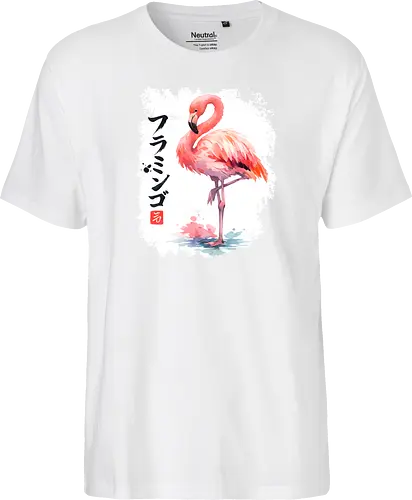 Flamingo – Japanische Sumi-e Aquarellkunst