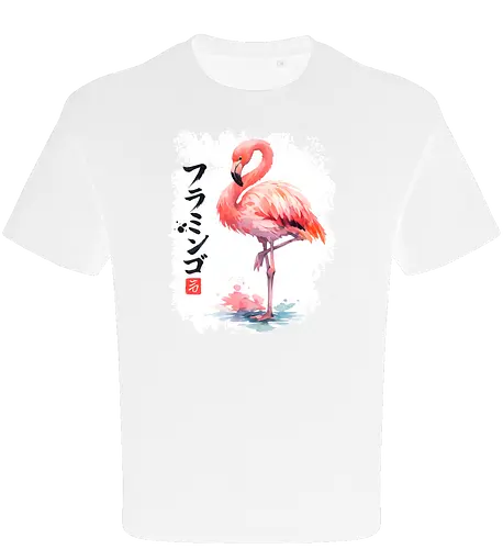 Flamingo – Japanische Sumi-e Aquarellkunst