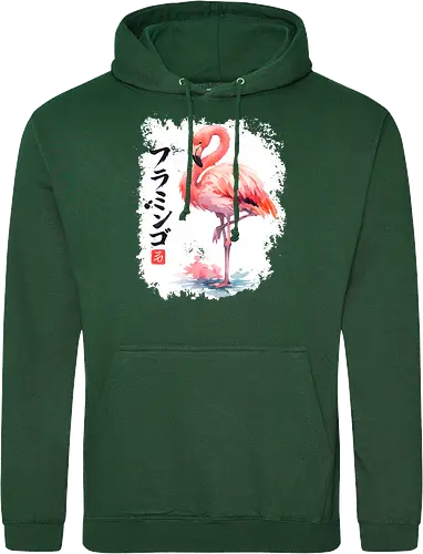 Flamingo – Japanische Sumi-e Aquarellkunst