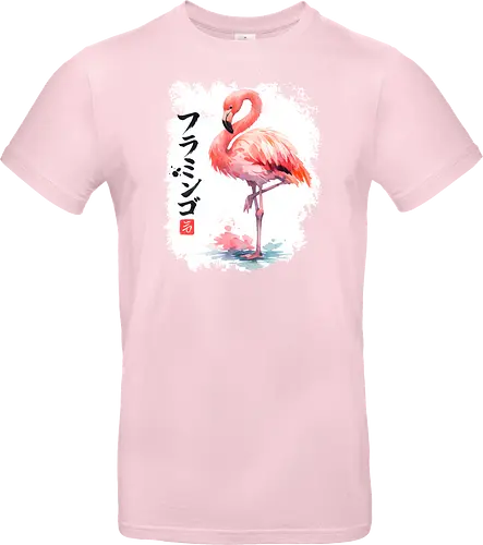 Flamingo – Japanische Sumi-e Aquarellkunst