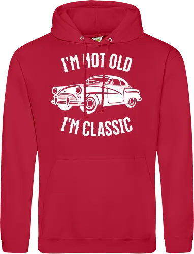 Ich bin nicht alt, ich bin ein Klassiker - Ich bin nicht alt ich bin ein Klassiker, Oldtimer, Oldtimer Fan, Klassiker Auto, Vintage Auto, Retro Auto, Auto Liebhaber, Automobil, Klassiker Fahrzeug, Nostalgie, Mechaniker, Werkstatt, Autosammler, Auto Treffen, Garagenleben, Retro Stil, Klassiker Design, Fahrzeug Liebhaber, Auto Geschenk, Oldschool, Klassiker, Auto Humor, Historisches Auto, Retro Fahrzeug, Automobilkunst - Standard Hoodie