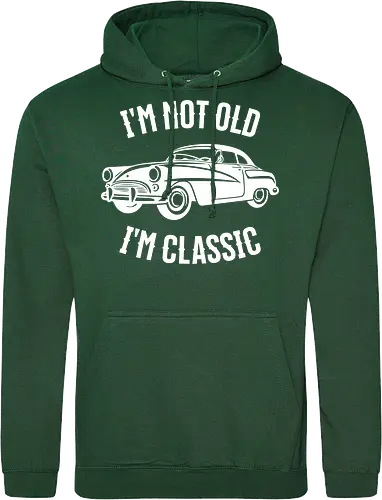 Ich bin nicht alt, ich bin ein Klassiker - Ich bin nicht alt ich bin ein Klassiker, Oldtimer, Oldtimer Fan, Klassiker Auto, Vintage Auto, Retro Auto, Auto Liebhaber, Automobil, Klassiker Fahrzeug, Nostalgie, Mechaniker, Werkstatt, Autosammler, Auto Treffen, Garagenleben, Retro Stil, Klassiker Design, Fahrzeug Liebhaber, Auto Geschenk, Oldschool, Klassiker, Auto Humor, Historisches Auto, Retro Fahrzeug, Automobilkunst - Standard Hoodie