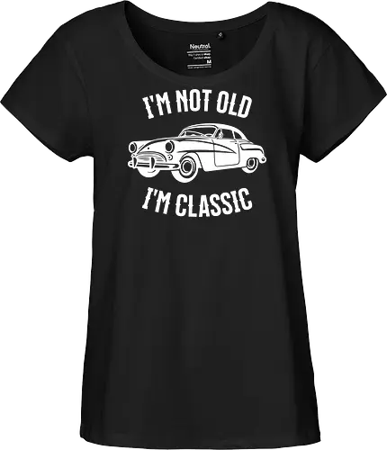 Ich bin nicht alt, ich bin ein Klassiker - Ich bin nicht alt ich bin ein Klassiker, Oldtimer, Oldtimer Fan, Klassiker Auto, Vintage Auto, Retro Auto, Auto Liebhaber, Automobil, Klassiker Fahrzeug, Nostalgie, Mechaniker, Werkstatt, Autosammler, Auto Treffen, Garagenleben, Retro Stil, Klassiker Design, Fahrzeug Liebhaber, Auto Geschenk, Oldschool, Klassiker, Auto Humor, Historisches Auto, Retro Fahrzeug, Automobilkunst - Fairtrade Girl Shirt