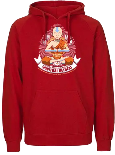 Meditierender Mönch - Spirituelles Vier-Nationen Emblem - meditierender Mönch Emblem, vier Elemente spirituell, Aang, Avatar, Avatar The Last Airbender, Air Temple Island, Katara, Sokka, Toph, Zuko, orientalischer Mönch Kunst, spirituelles Anime Design, Meditation Geek Druck, orientales Emblem Kunst, Mönch meditieren Shirt, vier Nationen Design, exklusiver spiritueller Druck, buddhistischer Geek Kunst, spirituelles Anime Shirt, Premium orientales Design, orangener Mönch Druck, vier Elemente Kanji Kunst, spirituelles Geek Shirt - Fairtrade Hoodie