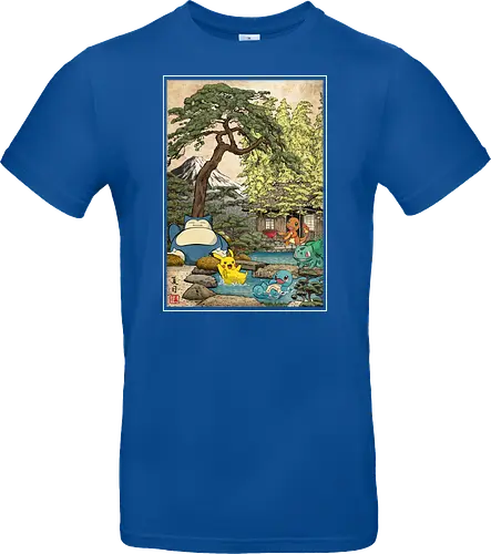 Chilling days in Japan - anime, manga, japan, japanese art, video games, ukiyo e, retro, Pocket - Standard T-Shirt