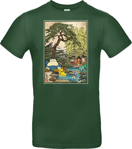 Chilling days in Japan - anime, manga, japan, japanese art, video games, ukiyo e, retro, Pocket - Standard T-Shirt