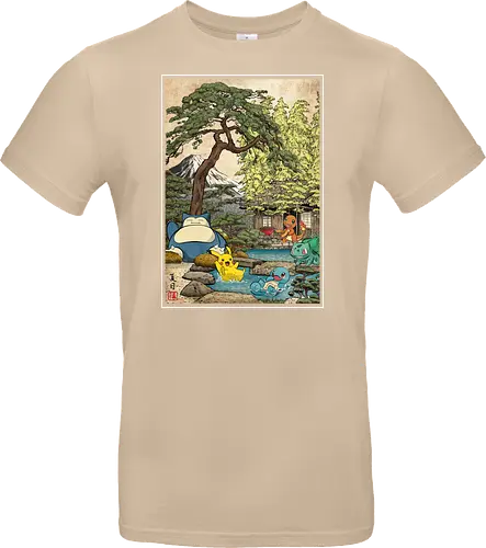 Chilling days in Japan - anime, manga, japan, japanese art, video games, ukiyo e, retro, Pocket - Standard T-Shirt
